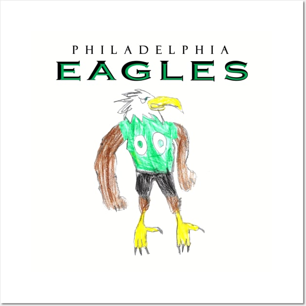 Philadelphia Eagles Mascot Design Wall Art by Kids’ Drawings 